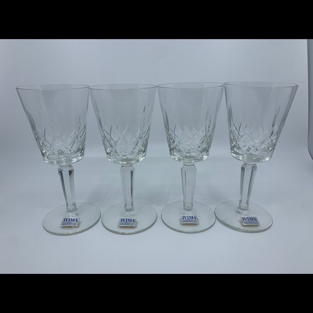 Ivima Cut Crystal Wine Glasses